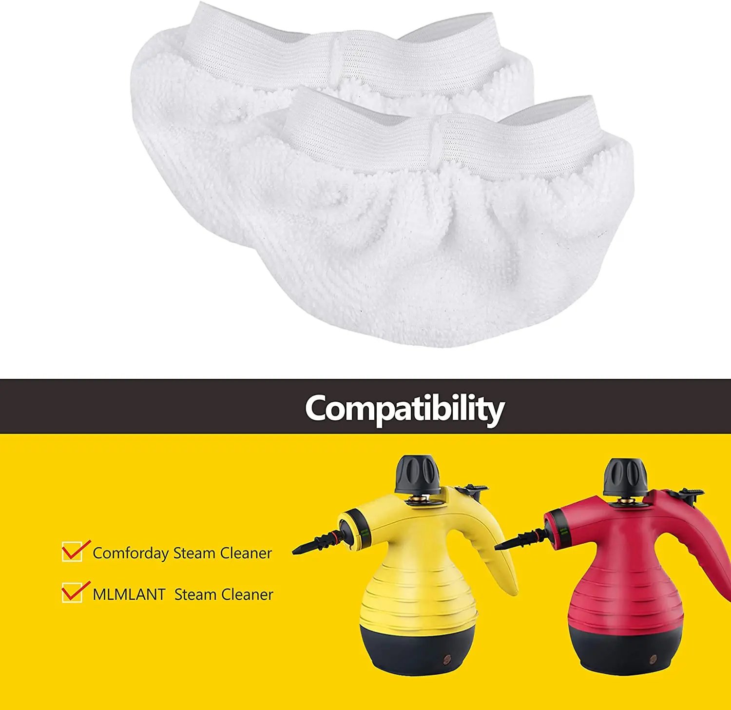 Universal Microfiber Cloths for Handheld Steam Cleaner, compatible with Comforday, MLMLANT, Polti Vaporetto, Washable Rags