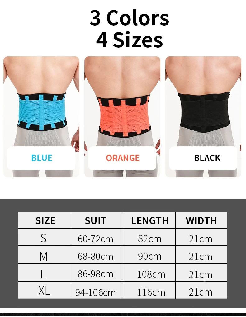 Taille Unterstützung Gürtel Zurück Taille Trainer Trimmer Gürtel Gym Taille Schutz Gewichtheben Sport Body Shaper Korsett Faja Schweiß – Detail 8