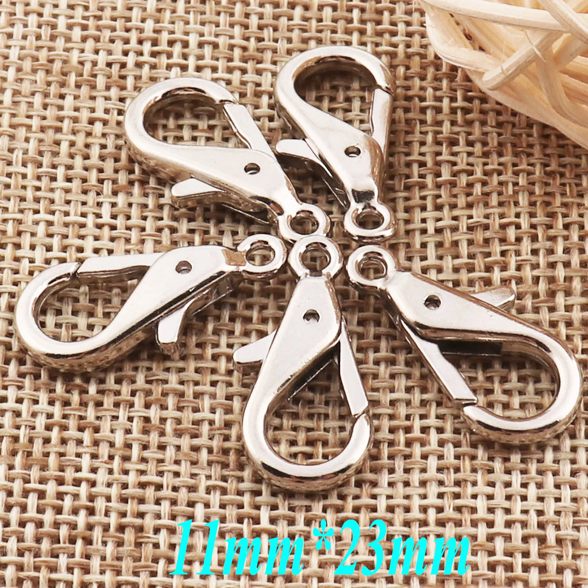 

50 PCS Silver Lobster Clasps Claws Carabiner Snap Buckle Gate Bag Purse Strap Handbag Purse Hook Jewelry findings lanyard clip