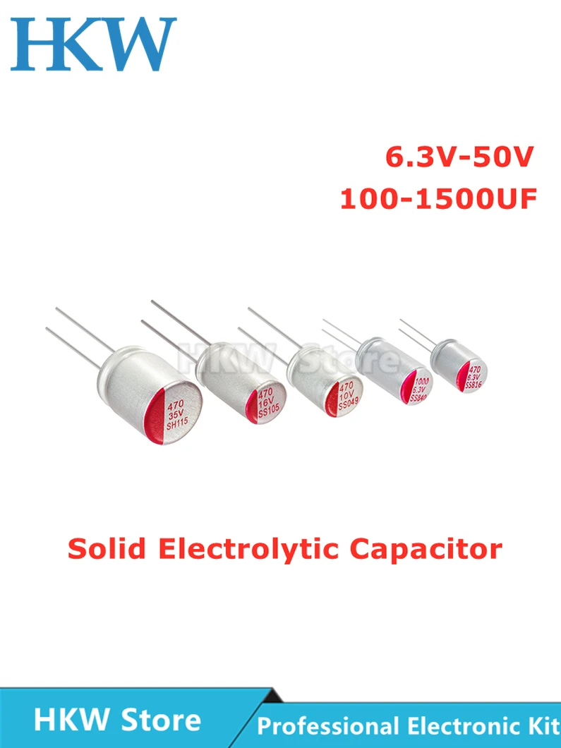 10 sztuk nowy DIP stały kondensator bardzo niski ESR 6.3V 470UF 680UF 820UF 1000UF 1500UF wysokiej jakości 100% oryginalny — zdjęcie 2