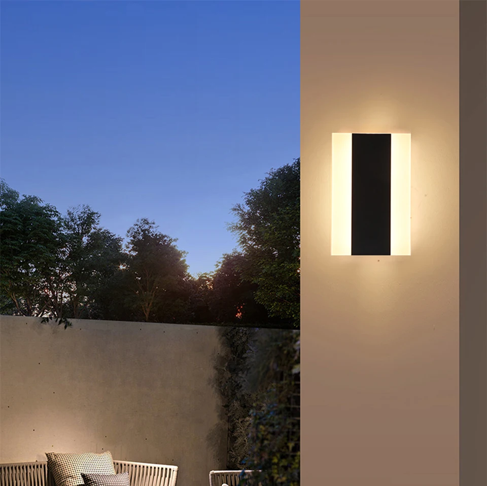 Modern waterproof outdoor wall lamp led super bright lamp of ip65 porch landscape garden wall lamp, 110 v to 220 v