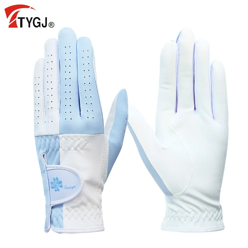 TTYGJ Golf Gloves Women One Pair - Plain Both Hands  Full Finger Gloves Outdoor Bike Breathable for Non Slip 장갑걸이  accesorios