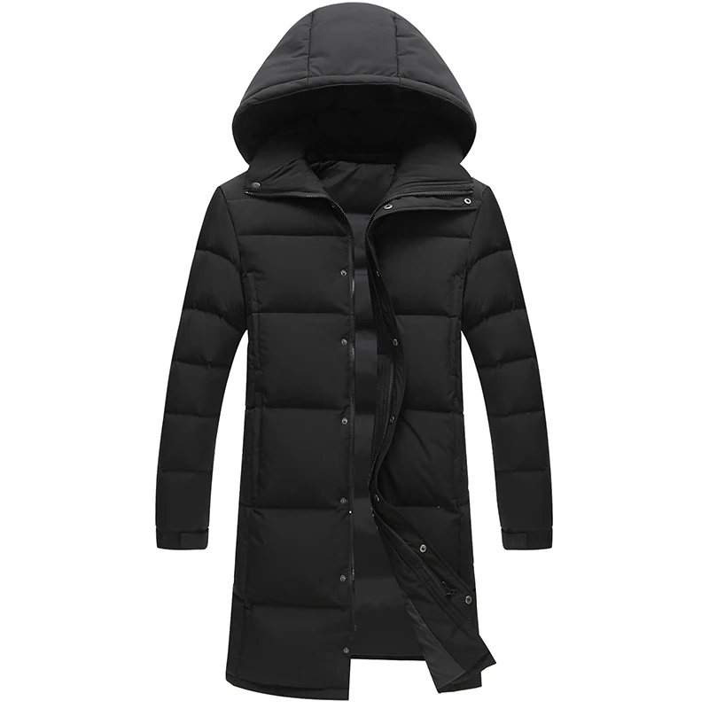 Parka de algodón con capucha para hombre, chaqueta larga de alta calidad, gruesa, cálida, de talla grande, M-5XL