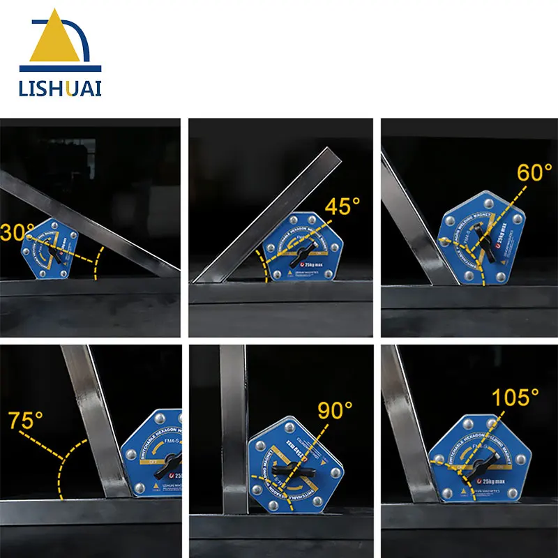 LISHUAI 2020 New On/Off Multi-angle Welding Magnet Holder/Switchable Hexagonal Welding Magnet Tool for Quick Set-up FM4-S/M