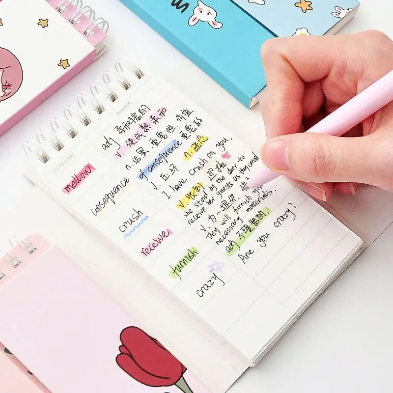 New Arrival 80 Sheets Kawaii Word Book English Words Vacabulary Pocket Foreign Languages Study Book Stationey