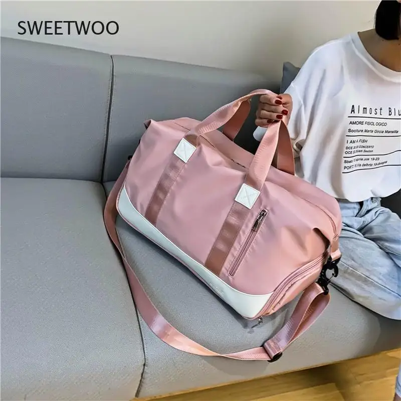 

Women Travel Bags Large Waterproof Nylon Women Shoulder Bags Luggage Zipper Big Weekend Sports Gym Bag Women