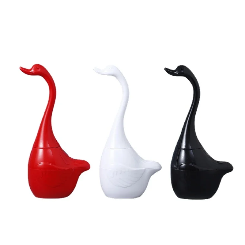 Long-Handled Swan Shape Toilet Brush with Holder Bathroom Drainable Cleaning Brush Cleaning Tools Home Bathroom Accessories Sets