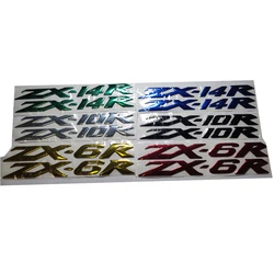 Motorcycle 3D Emblem Badge Decal Tank Wheel Sticker Soft Reflective Decals For Kawasaki ZX6R ZX10R ZX14R ZX-6R ZX-10R ZX-14R