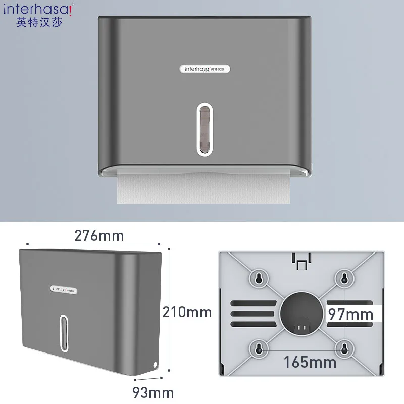 Toilet Paper Towel Holder Wall-mounted Paper Towel Holder Non-perforated Towel Dispenser Tissue Dispenser for Kitchen Bathroom