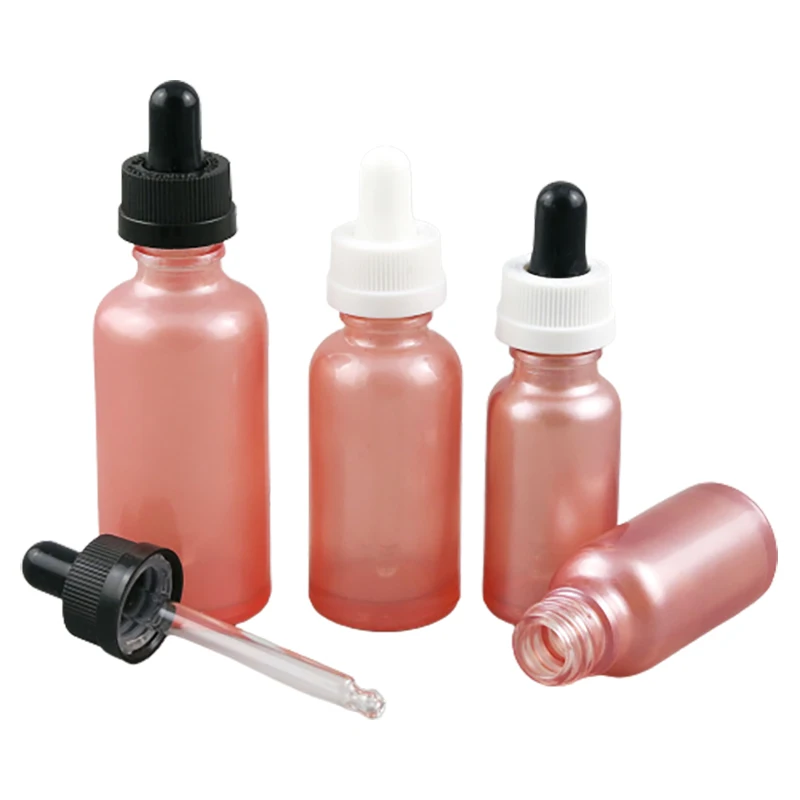 

200 x Pink Glass Dropper Bottles 1oz Essential Oil Glass Piepette Dropper Container 10ml 30ml 50ml 100ml