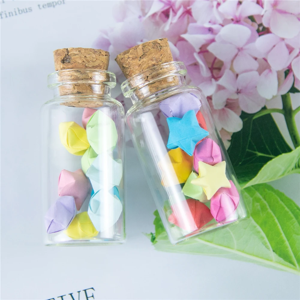 12Pcs 25ml Craft Vials Mini Hyaline Glass Container with Corks Handicraft Reusable Jars Cosmetics Gifts Perfume Bottles