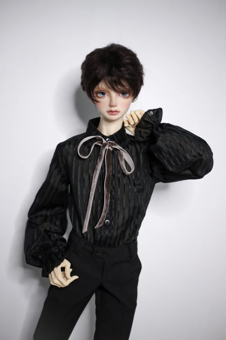 

[wamami] Black Lantern Sleeve Stripe Shirt For 1/3 1/4 SD17 Male BJD Dolls