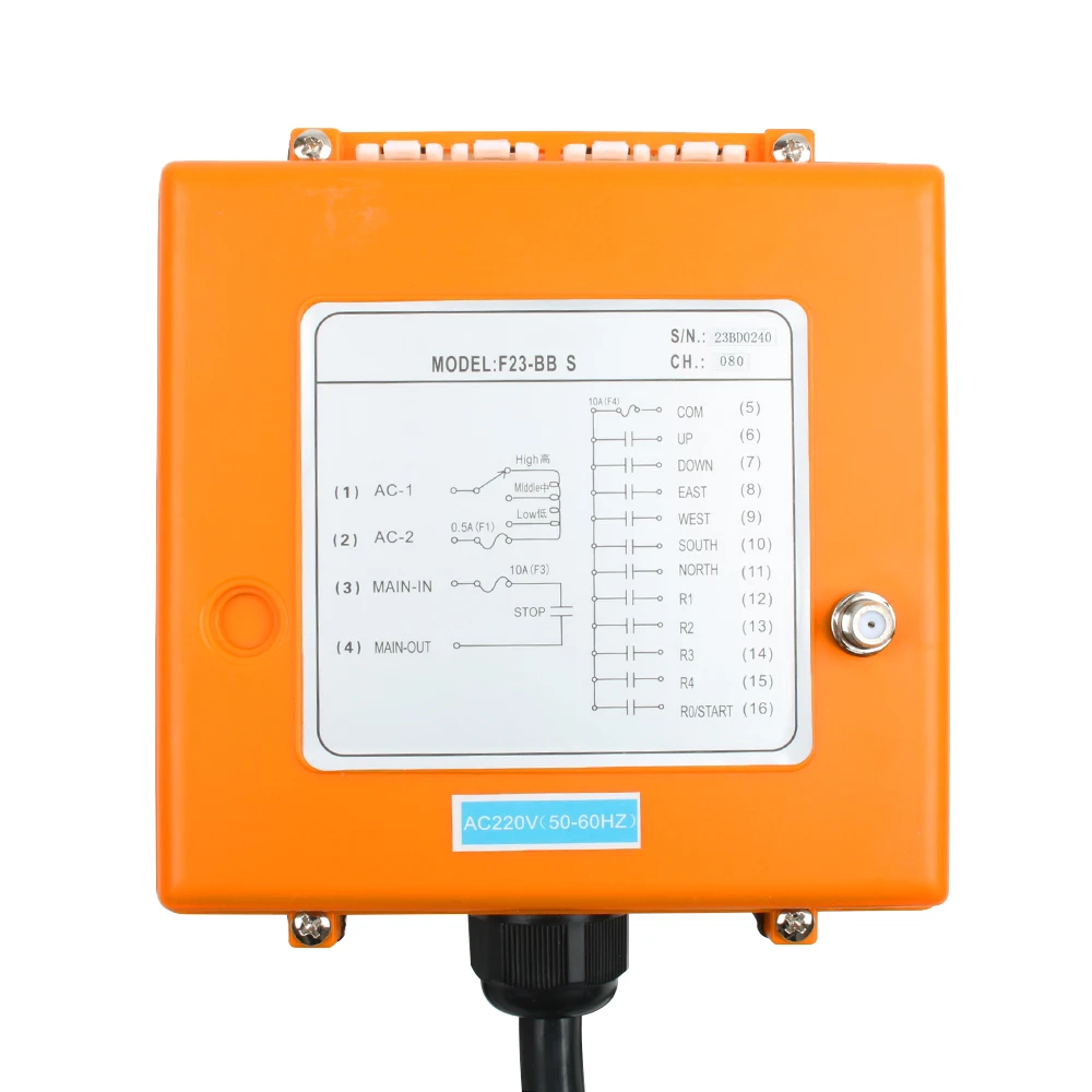 F23-BB Industrial Wireless Radio Remote Controller Switch 1 Receiver+ 1Transmitter Speed Control Hoist Crane Control Lift Crane