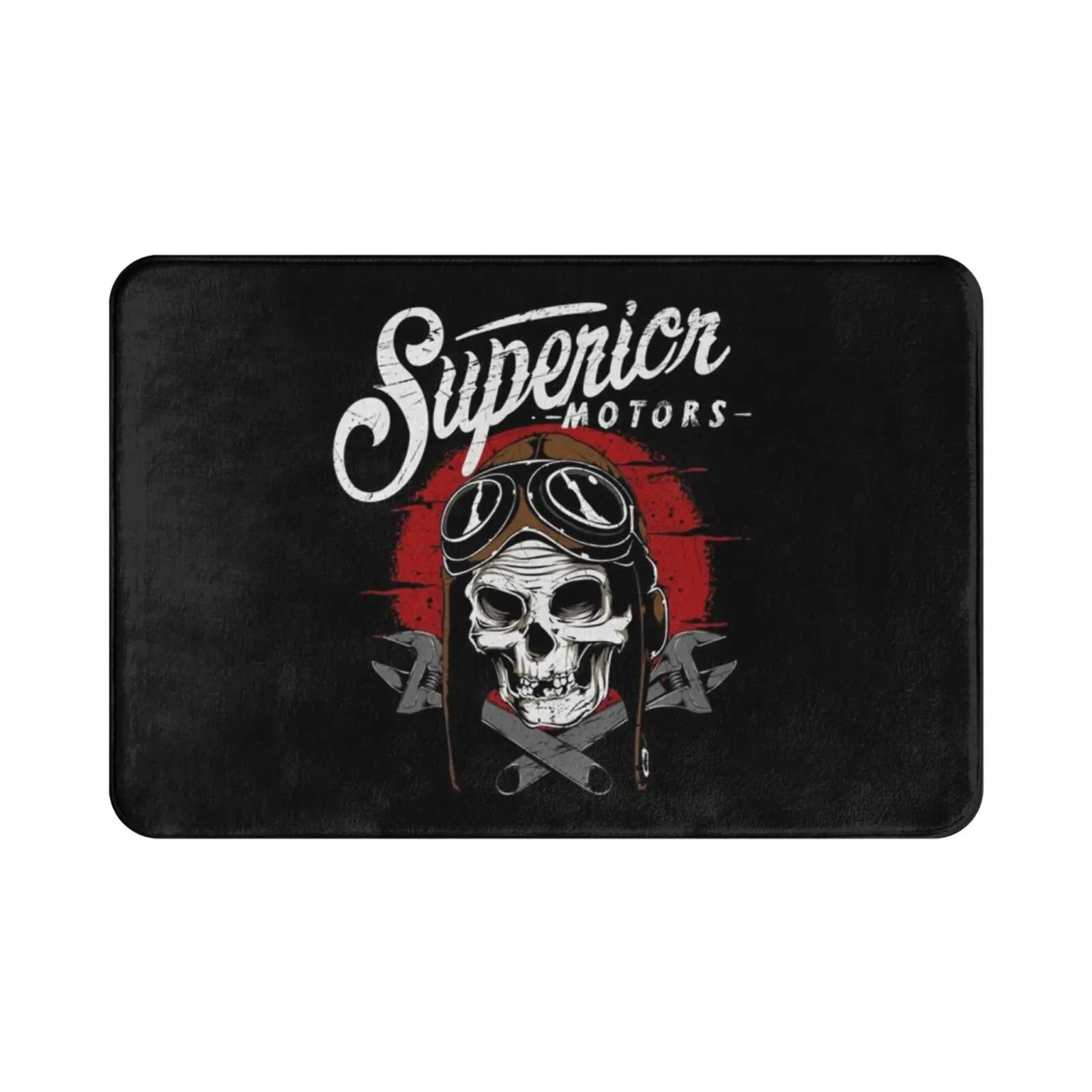 Superior Motors Carpet Mat Rug Cushion Soft Non-Slip On The Road Road Born Ride Biker Gang Biker Gang Motorcycle