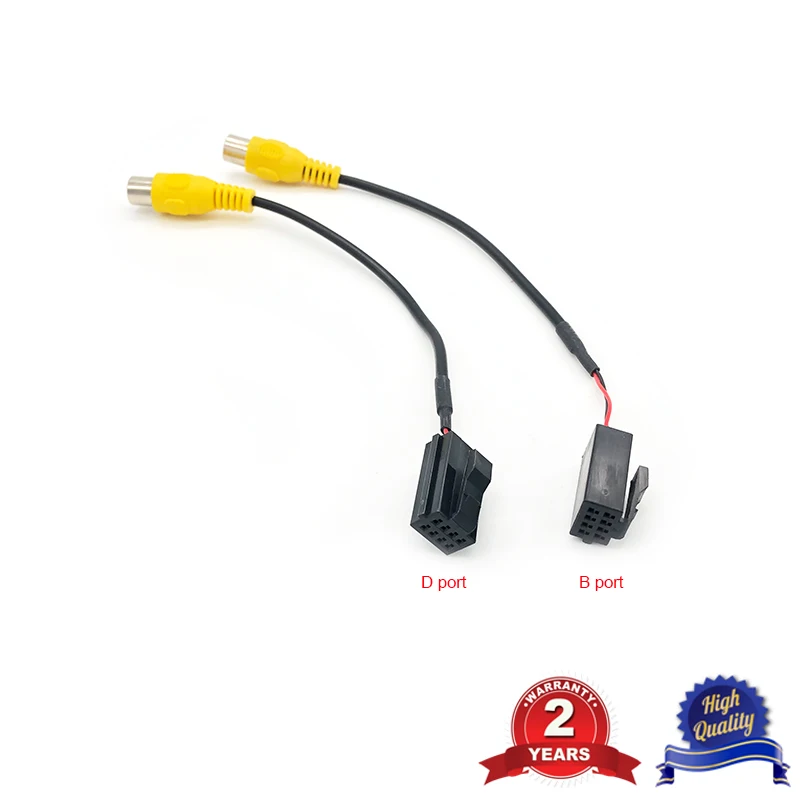 Câmera de visão traseira para navegação de dvd de carro, câmera de ré, entrada de vídeo, adaptador de 8 pinos, cabo rca para d106 d116 hbs coagent caska kognd