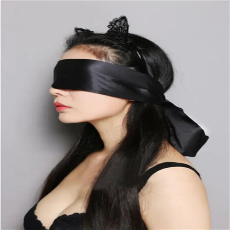 Sexy Lace Eye Mask Blindfold Handcuff Restraint Flogger Whip Costume Ecstasy Silk Satin Tie Eye Shade Cover Band Blinder Ribbon