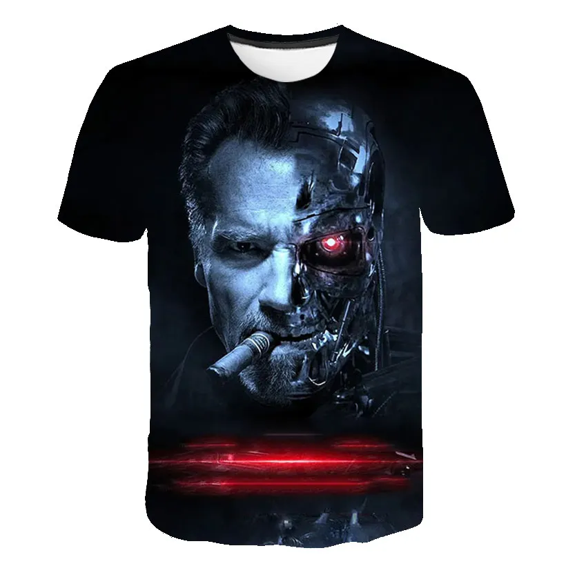 New Terminator Series T800 Dark Fate 3D Printed T-shirt Comic Character T-shirt Summer Harajuku Style T-shirt Top Men\'s Casual