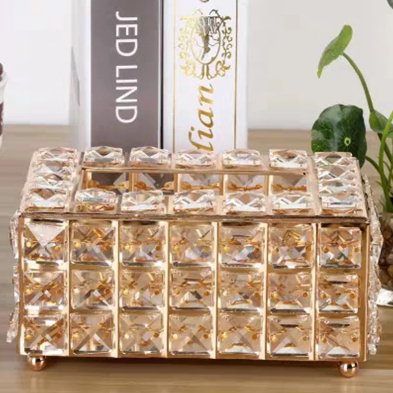 

Tissue Case Storage Box, Shining Gold Silver Glass Paper Container for Restaurant, Car, Home, Hotel, New, Hot Sale, 2024