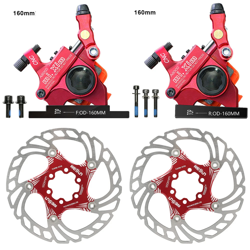 Road Bike Line Pulling Hydraulic Disc Brake Calipers Flat Mount Gravel Bicycle Oil Disc Brake with brake rotor Disc brake 160mm