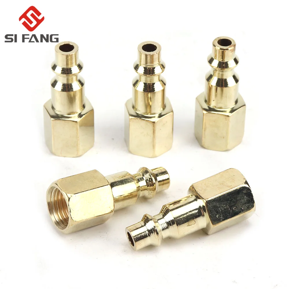 1/4 "NPT connettore maschio per tubo flessibile dell'aria raccordo pneumatico rapido Set di compressori per utensili pneumatici industriali ottone massiccio nuovo