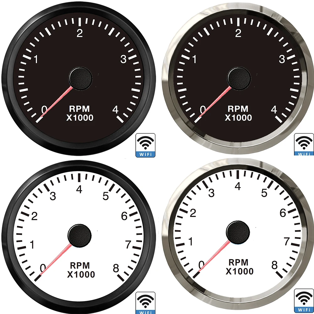 52MM Tachometer WIFI Tacho Gauge 0-4000RPM 0-8000RPM Tacho Motorcycle Counter Motorbike ATV Boat Accessories Marine Car Gauge