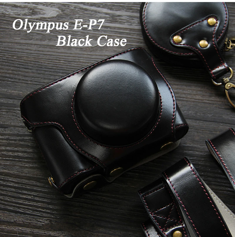Molympus-カメラケース,E-P7 ° PUレザーケース,ハーフボディカメラ用