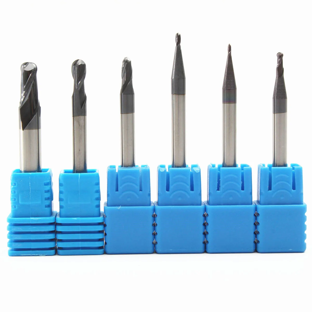 1PCS 16mm  Ball End HRC50 2 Flute 150L CNC Solid Carbide Burs Cutter Tool