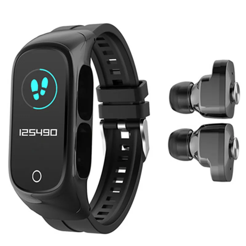 Bluetooth HiFi headset smart bracelet heart rate blood pressure sports mobile phone call sports watch fitness tracker wristband