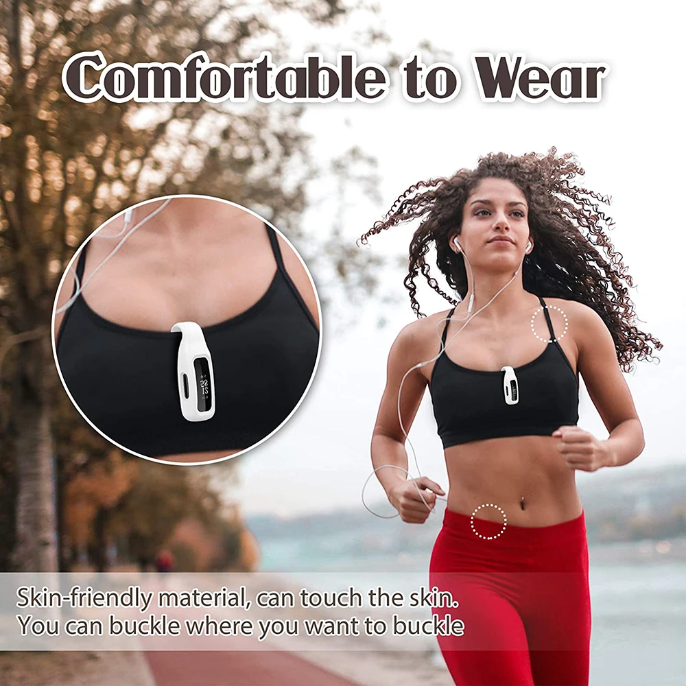 Clip Case Compatible with Fitbit Inspire 2 Fitness Tracker, Soft Silicone Replacement Accessory Clip for Fitbit Inspire 2