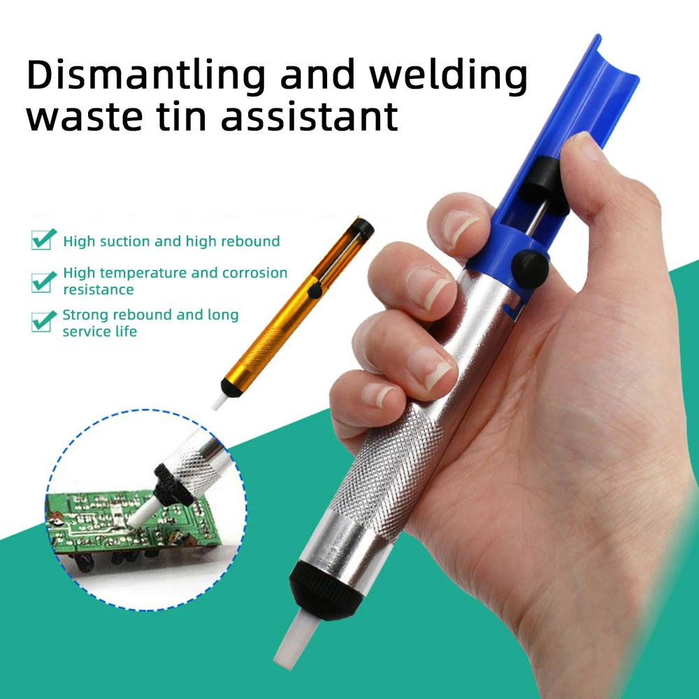 Aluminum Metal Desoldering Suction Pump Soldering Sucker Pen Vacuum Removal Tool Soldering Iron Desolder Hand Welding Tool
