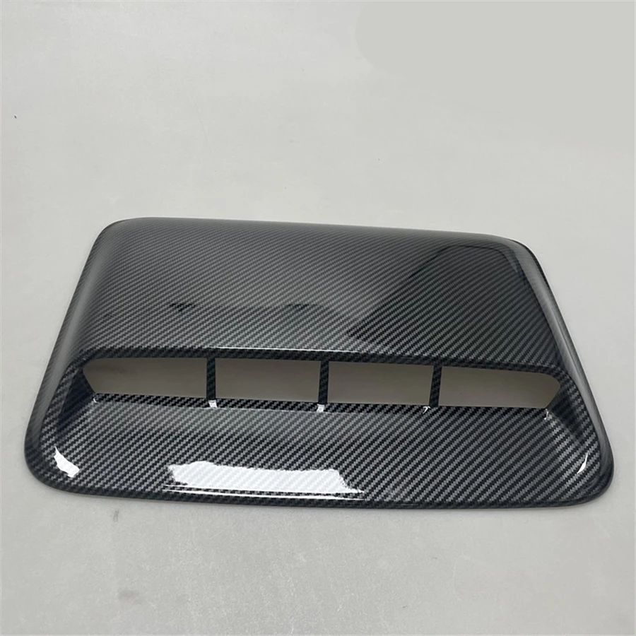 

Car SUV Air Flow Intake Hood Scoop Vent Carbon Fiber Look Cover Trim Universal