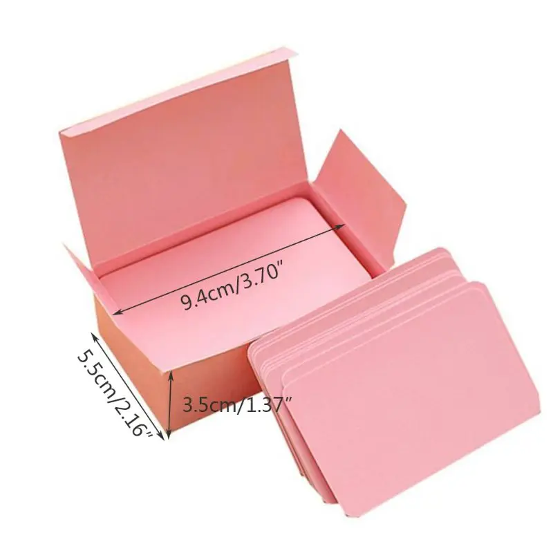 D5QC 100 Pieces Pink Cards White Blank Cards, Message Card White Cardboard Word Card Christmas Day Valentine\'s Day DIY Gift Card