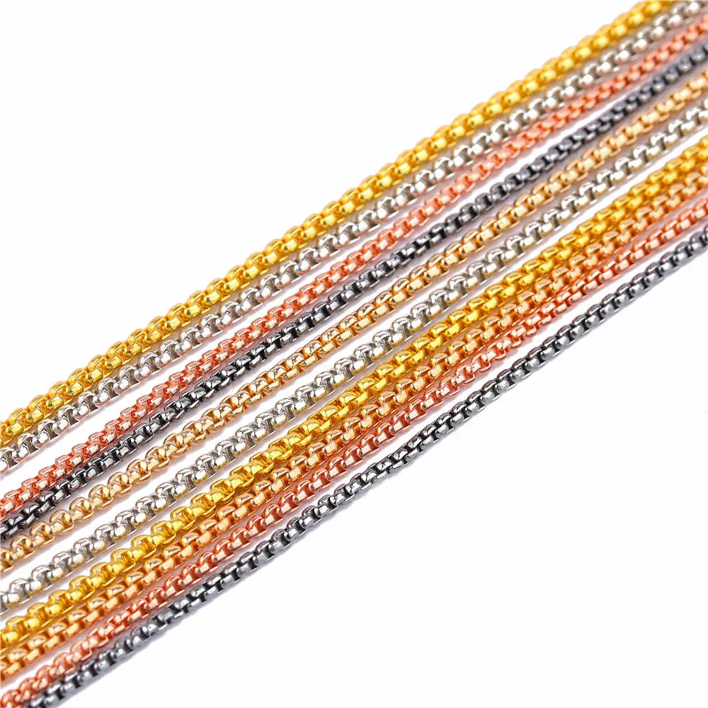 20 teile/los 60cm Legierung ketten dick 2,5mm & 3mm Karabiner verschluss ketten für DIY Schmuck herstellung Ergebnisse Anhänger Halsketten Zubehör – Detail 5