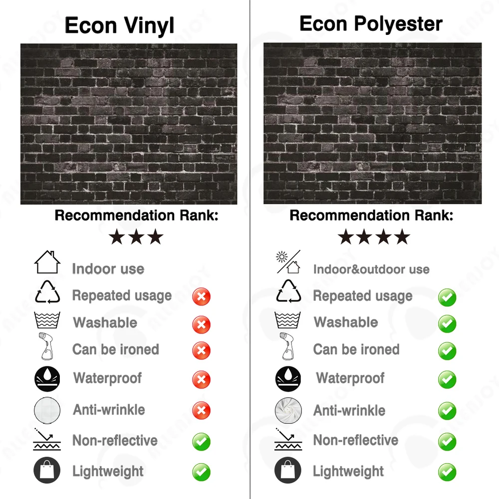 Funnytree 벽돌 벽 어두운 검은 전문 사진 배경 배너 빈티지 소품 스튜디오 장식 Photozone 배경