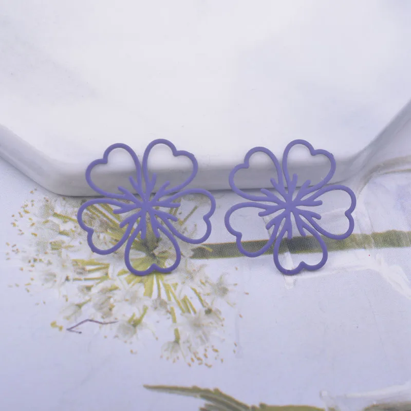 50 Stück AC12177 17mm Messing-Blumen-Abstandshalter-Anhänger Schmuckdekoration – Detail 11