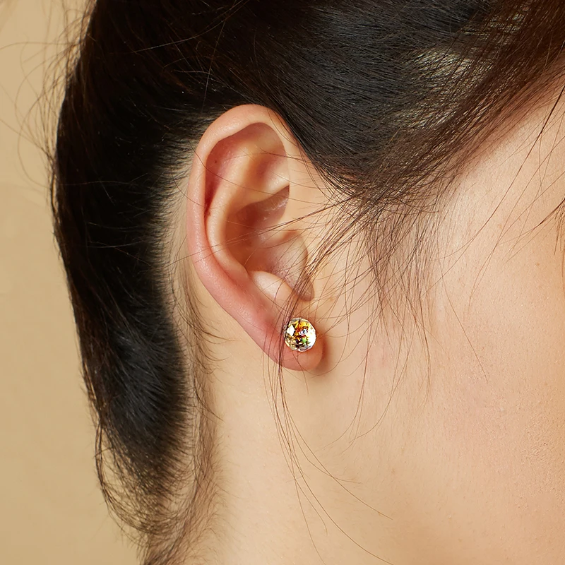 Simple Trendy Real S925 Silver Stud Earrings Crystals From Austria Piercing for Women Party Wedding Girls Jewelry