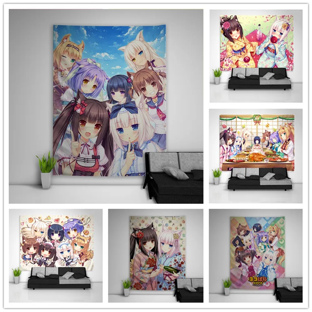 Nekopara Vanilla Chocola Posters Decor Pictures for Bedroom Home Decoration Wall Art Prints Canvas Painting Room Decor No Frame