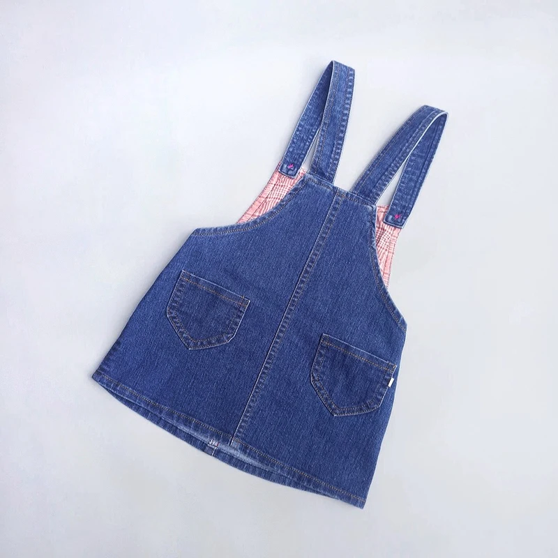 IENENS Summer Sundress Baby Girls Suspender Girls Dress Overalls 1 2 3 Years Kids Straps Denim Dress Children Clothing Clothing