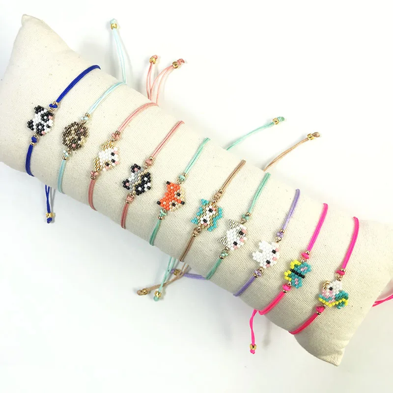 BLUESTAR Miyuki Bracelets for Women animal Shape Beads Adjustable Bracelet Cute Mini cute Jewelry woven Link Chain handmade