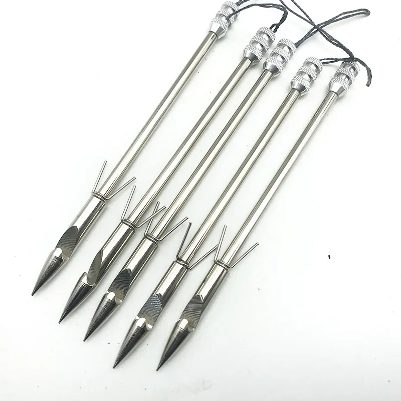 10/20/50/5 pcs 14cm Stainless Steel Slingshot Fishing Arrow Heads Hunting Shooting Skill Darts Slingshot Fishing Tools