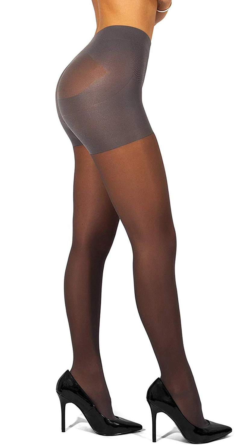 High Waisted Slimming Tights For Women - Shaping Semi Sheer Pantyhose, 30 Den Dance Stockings