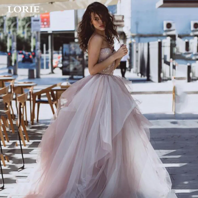 LORIE pizzo A strati una linea abiti Da Sposa spalline Da spiaggia scollo A cuore abiti Da Sposa 2021 Abito Da Sposa abiti Da Sposa