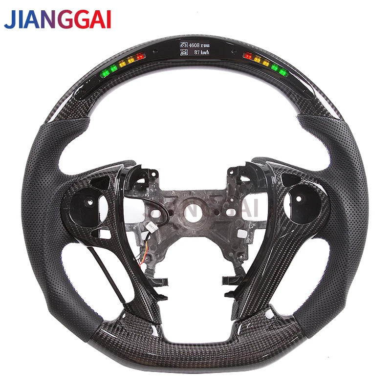 

Carbon Fiber LED Steering Wheel Fit For Honda accord 9th 2013-2017 Perforated Leather Racing Wheel