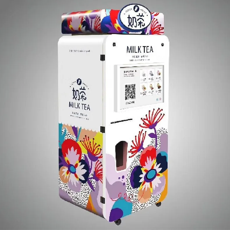 Máquina automática do consumo do serviço de venda automática do auto do chá do leite e do chá do leite