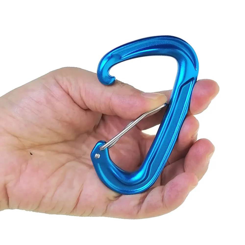 22KN Cammping Hiking Carabiner Aluminium Wire Gate Lock Rock Carabiner for Climbing Hiking Dog Hammock Spring Snap Hook