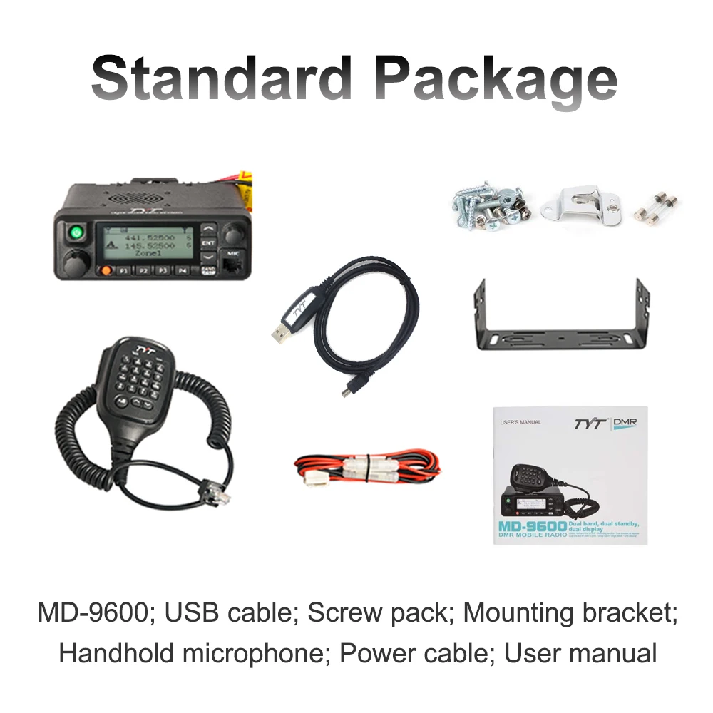 Imagem -06 - Tyt-dmr Digital Walkie Talkie Dual Band Dual Time Slot com Função de Criptografia Mobile Md-9600 136174 400480mhz 50km