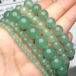 AAA Natural Stone Green Aventurine Jades Bead Loose Spacer Beads Bracelet For Woman Jewelry Making DIY Accessories 4/6/8/10/12MM