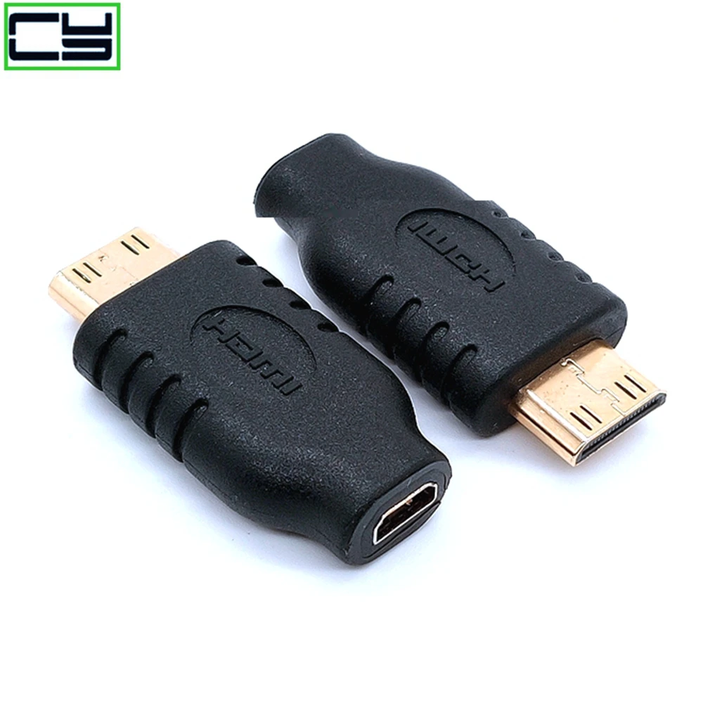 

hot selling new Standard Mini HDMI-compatible Male Type A to Micro HDMI Type D Female Socket Adapter Converter good sale