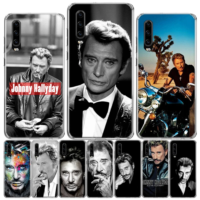 Johnny Hallyday Music Black Phone Case For Huawei P50 Pro P40 P30 Lite P20 P10 Coque Mate 10 Lite 20 30 Pro 40 Cover Capa Shell