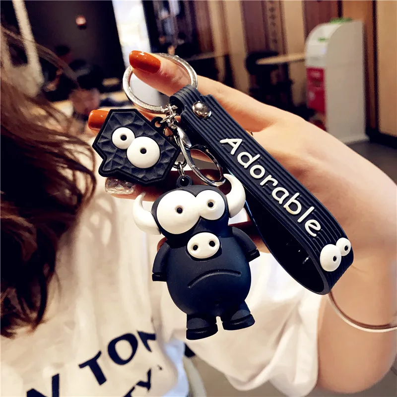 Imagem -03 - Cute Epoxy Playful Monkey Keychain para Homens e Mulheres Elephant Trinket Casal Pingente Bolsa Car Chaveiro Acessório de Jóias Lanyard Brinquedo Presente